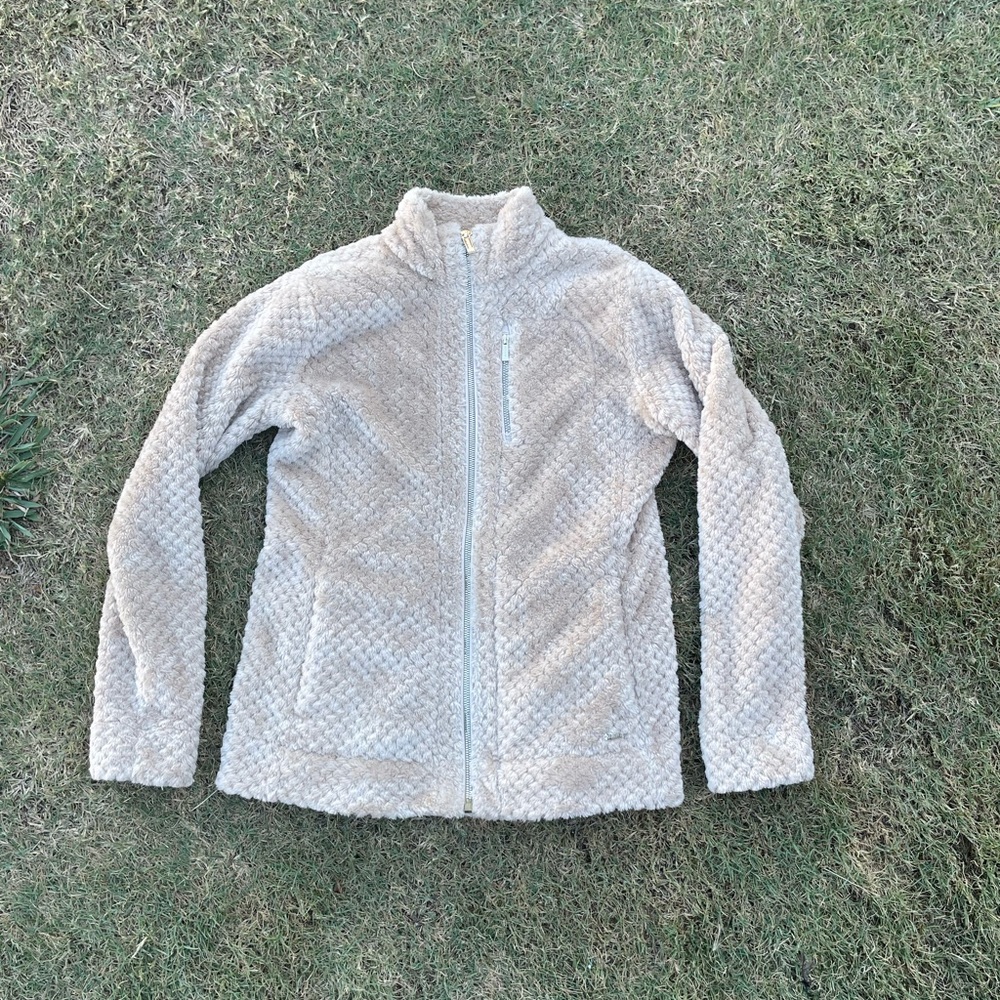 Calvin Klein Fuzzy Sherpa Zip Up Jacket